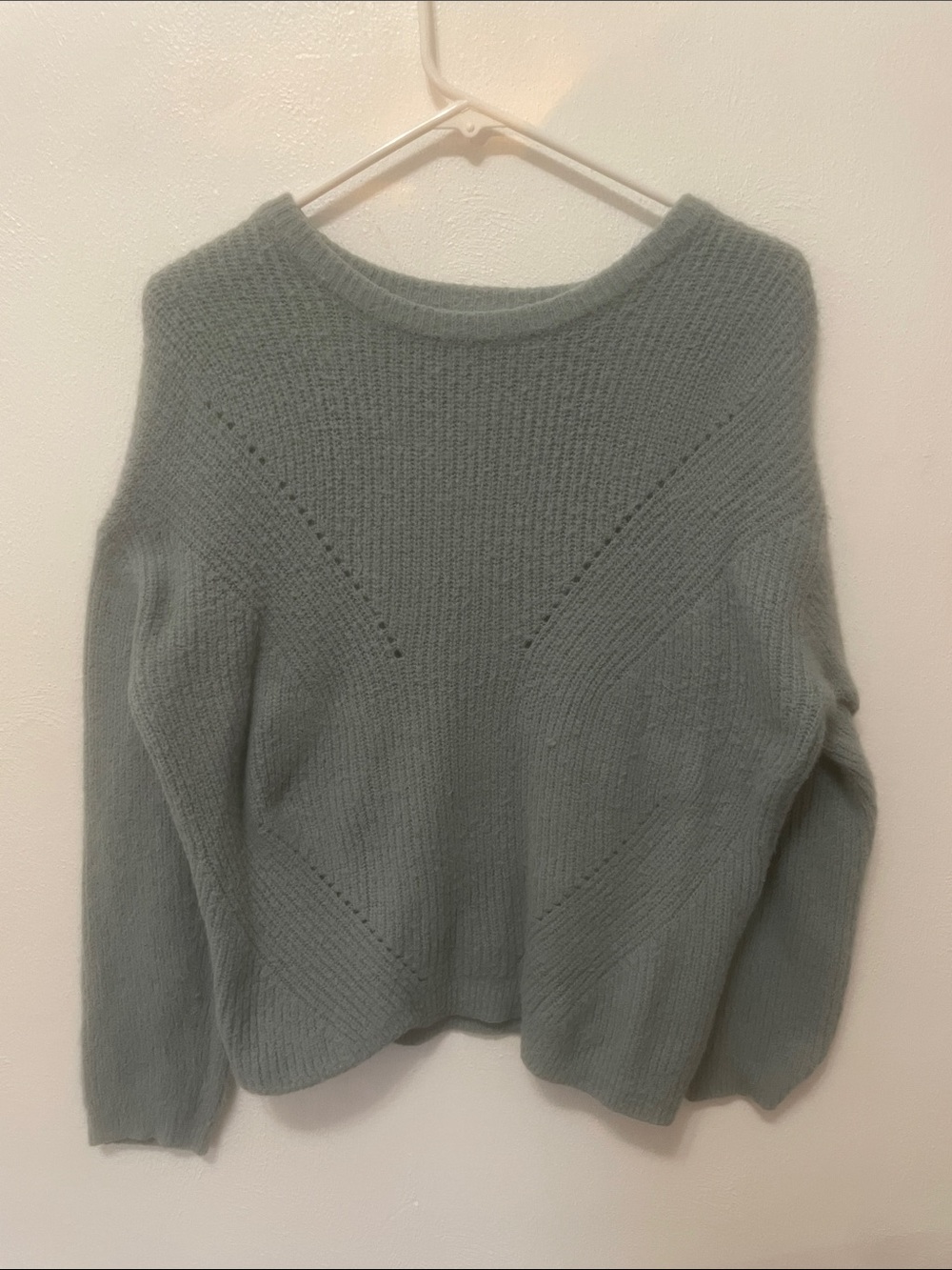 Relaxed Crewneck Sweater in Muted Sage